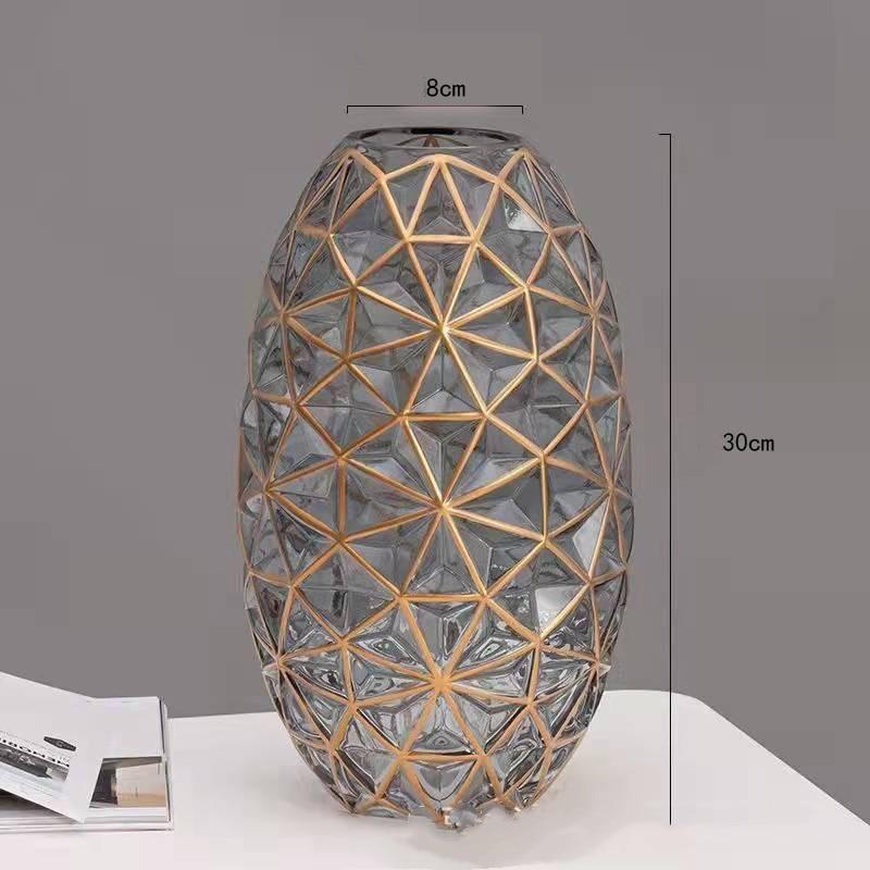 Light Luxury Nordic Glass Vase for Living Room Decoration | Creative Flower Arrangement Home Decor